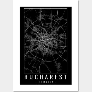 Bucharest Romania Minimalist Map Posters and Art